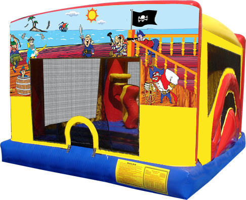 Treasure Island Pirate Combo Indoor Bounce House Inflatable Rental Chicago Illinois Moonwalks Party Bouncy Castle